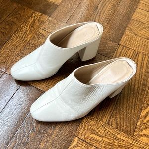 Cartel White Mule Heels